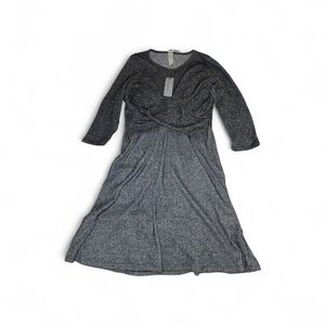 AMADI by Anthropologie Elegant Black and Gray Women's Dress Petite XXS NWT